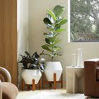 Ilya Turned Wood Planters