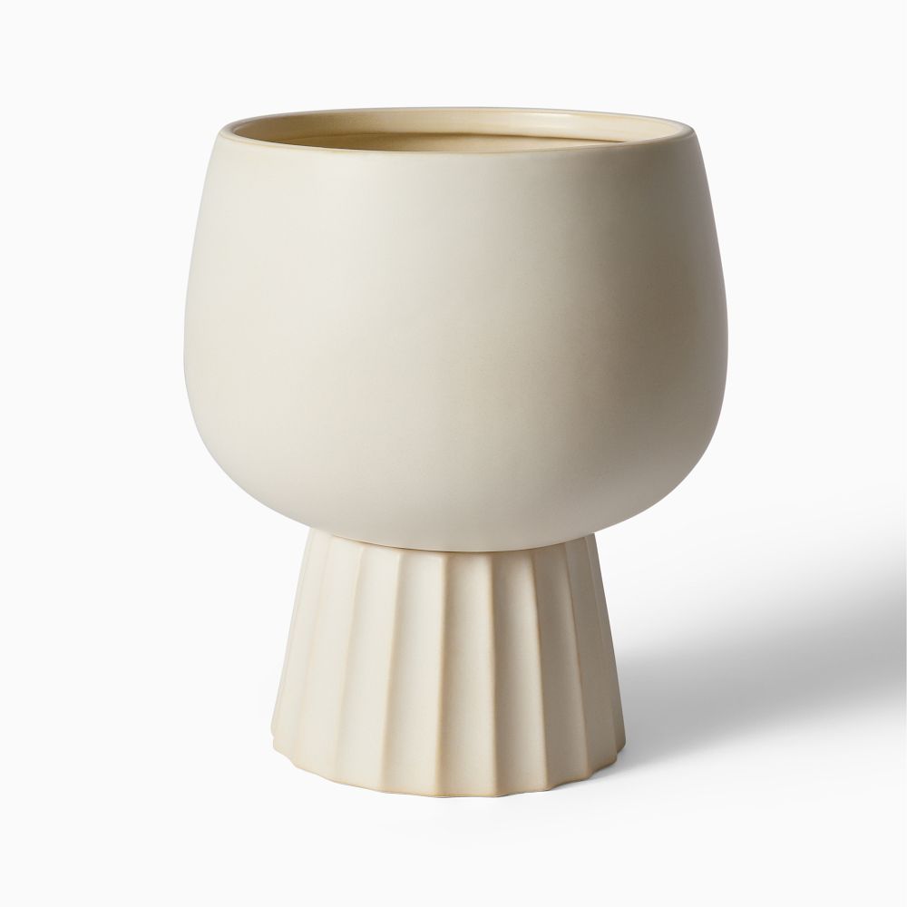 Marta Ceramic Planters - Medium, Alabaster