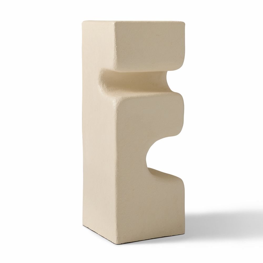 Gio Plaster Plant Stand - Plaster, 30"H, Alabaster