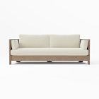 Porto 86 Inch Sofa Cushion Cover, Crosshatch Weave, Alabaster