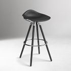 Open Box: Humanscale® Sedeo Bar Stool (31.4") - Ebony Oak. Polished Aluminum