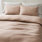 Open Box: European Flax Linen Duvet Cover, King/Cal. King - Rosewood Multistripe