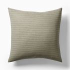 Open Box: European Flax Linen Sham, Euro - Elm Multistripe