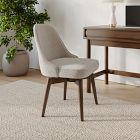 Mid-Century Swivel Office Chair - Wood Legs