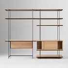 Pierce Wall Desk w/ Narrow Storage Shelf Unit (92"&ndash;134")