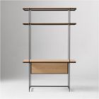 Pierce Wall Desk (50") &amp; Narrow Storage Shelf (42") Set