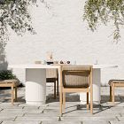 Fluted Outdoor Oval Concrete Dining Table (84")