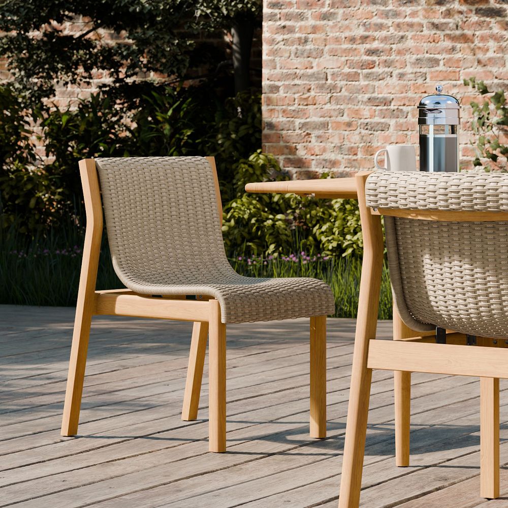 Cassis Outdoor Teak Stacking Dining Chair (Set of 2) by West Elm