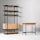 Pierce Mini Desk (36") &amp; Narrow Storage Shelf (42") Set