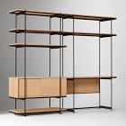 Pierce Wall Desk (50") &amp; Narrow Storage Shelf (42") Set