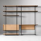 Pierce Wall Desk (50") &amp; Narrow Storage Shelf (42") Set
