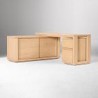 Cutler L-Shaped Desk (68") &amp; File Cabinet (16") Set