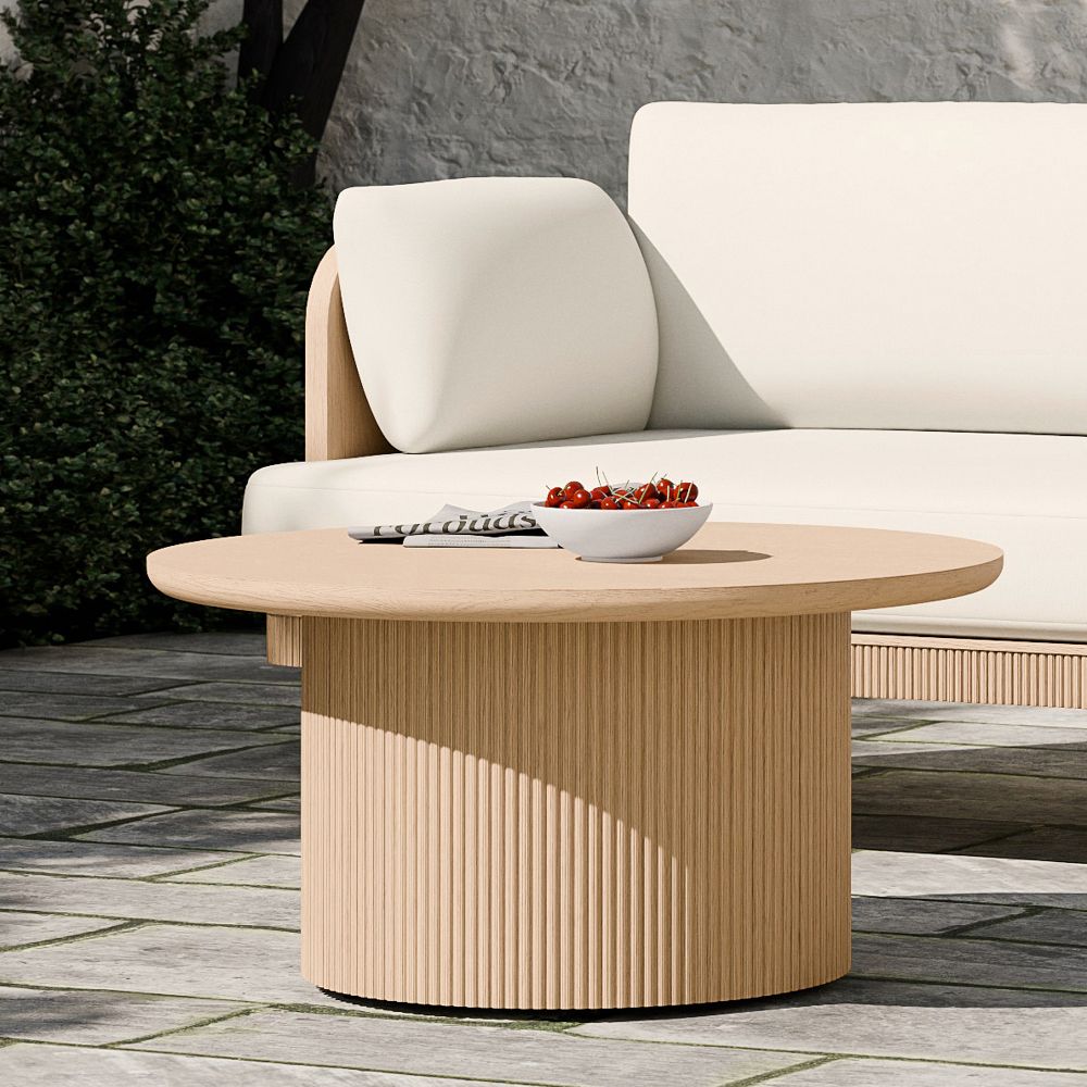 Ellington Outdoor Terrawood Coffee Table (32") by West Elm