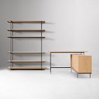 Pierce L-Shaped Desk (60") &amp; Open Shelf (60") Set
