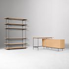 Pierce L-Shaped Desk (60") &amp; Open Shelf (60") Set