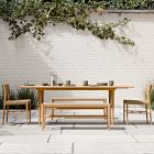 Baycrest Outdoor Teak Extendable Dining Table (84"&ndash;100"), Benches (46") &amp; Dining Chairs Set