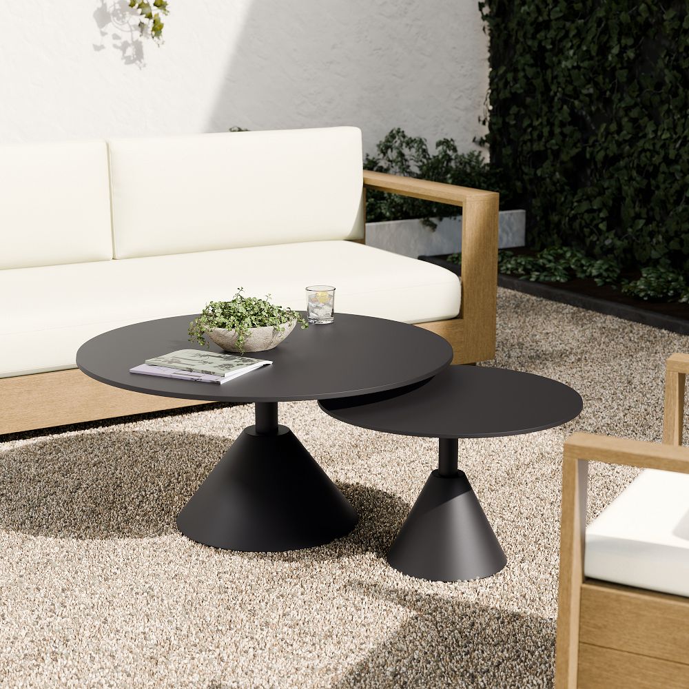 Tyra Outdoor Nesting Coffee Tables (24"-36") by West Elm