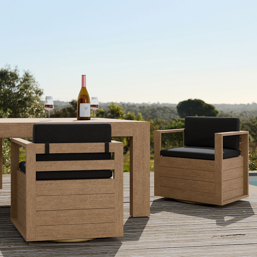 Telluride Outdoor Swivel Dining Chair Sets by West Elm