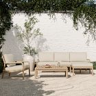 Mara Vista Outdoor 2-Piece Chaise Sectional (88"), Lounge Chair &amp; Coffee Table (44") Set