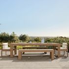 Telluride Outdoor Extendable Dining Table (76"&ndash;106"), Dining Benches &amp; Dining Chairs Set