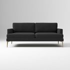 Open Box: Andes Sofa (77"W, 39"D) - Performance Velvet Slate, Blackened Brass
