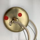 Open Box: Aria Round Glass Pendant (16") - Antique Brass/Milk Glass