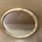 Open Box: Geo Burled Wood Wall Mirror, Round (30") - Light Burled