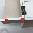 Open Box: Modern Fluted Jewelry Box, Cube (10"H) - White