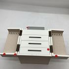 Open Box: Modern Fluted Jewelry Box, Cube (10"H) - White