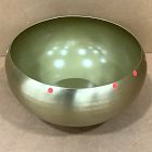 Open Box: Organic Metal Floor Planter, Low Wide (24&rdquo;D x 12&rdquo;H) - Light Brass