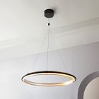 Open Box: Perforated LED Round Chandelier (35") - Bronze, Brass