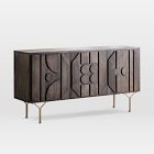 Open Box: Pictograph Buffet (58") - Mango Wood, Antique Brass