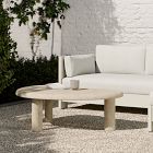 Cannellini Faux Travertine Outdoor Coffee Table (47")