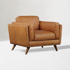 Open Box: Zander Leather Chair - Charme Leather Tan, Almond