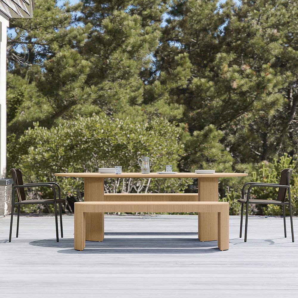 Ellington Outdoor Terrawood Oval Dining Table (86.5") by West Elm