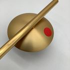 Open Box: Sphere and Stem 3 Light Chandelier, Milk Glass - Brass