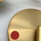 Open Box: Sphere and Stem 3 Light Chandelier, Milk Glass - Brass