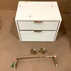 Open Box: Slater Nightstand (22") - Alabaster White, Champagne Bronze