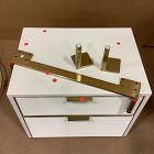 Open Box: Slater Nightstand (22") - Alabaster White, Champagne Bronze