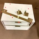 Open Box: Slater Nightstand (22") - Alabaster White, Champagne Bronze