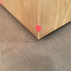 Open Box: Suffolk Ottoman - Cozy Shearling Ivory, Almond