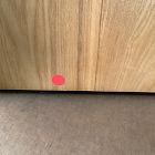 Open Box: Suffolk Ottoman - Cozy Shearling Ivory, Almond