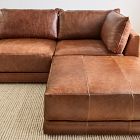 Melbourne Leather 3-Piece Ottoman Sectional (116"&ndash;126")