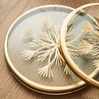 Etched Glass Snowflake Coaster Sets