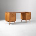 Mid-Century Modular Desk w/ 2 File Cabinets (70") - ADA