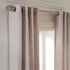 Open Box: European Flax Linen Blackout Grommet Curtain (48"W x 96"L) - Dark Flax