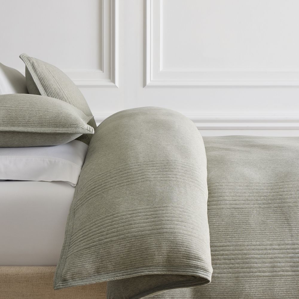 Cotton Cloud Jersey Duvet Cover - Vetiver Green