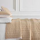 European Flax Linen Cotton Pick Stitch Quilt &amp; Shams