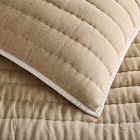European Flax Linen Cotton Pick Stitch Quilt &amp; Shams