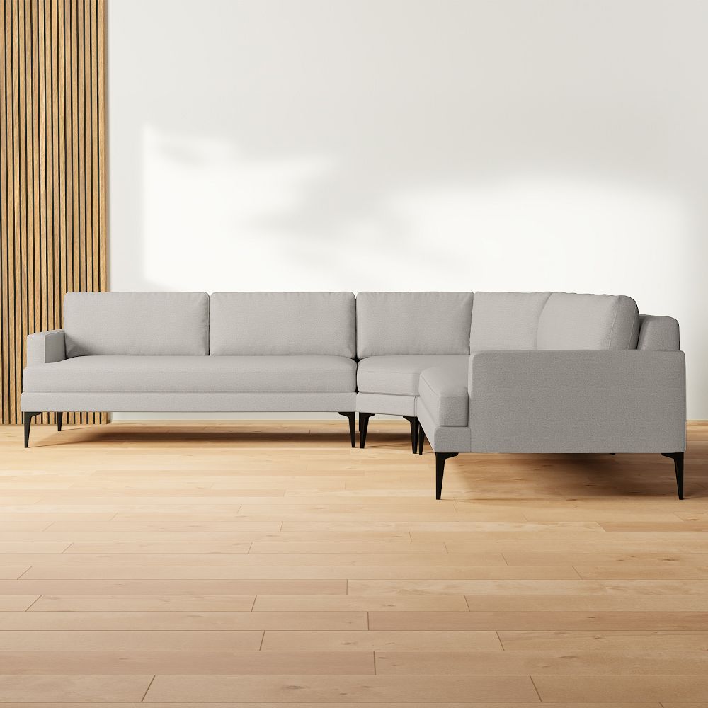 Andes 3-Piece L-Shaped Wedge Sectional (103"-126") by West Elm
